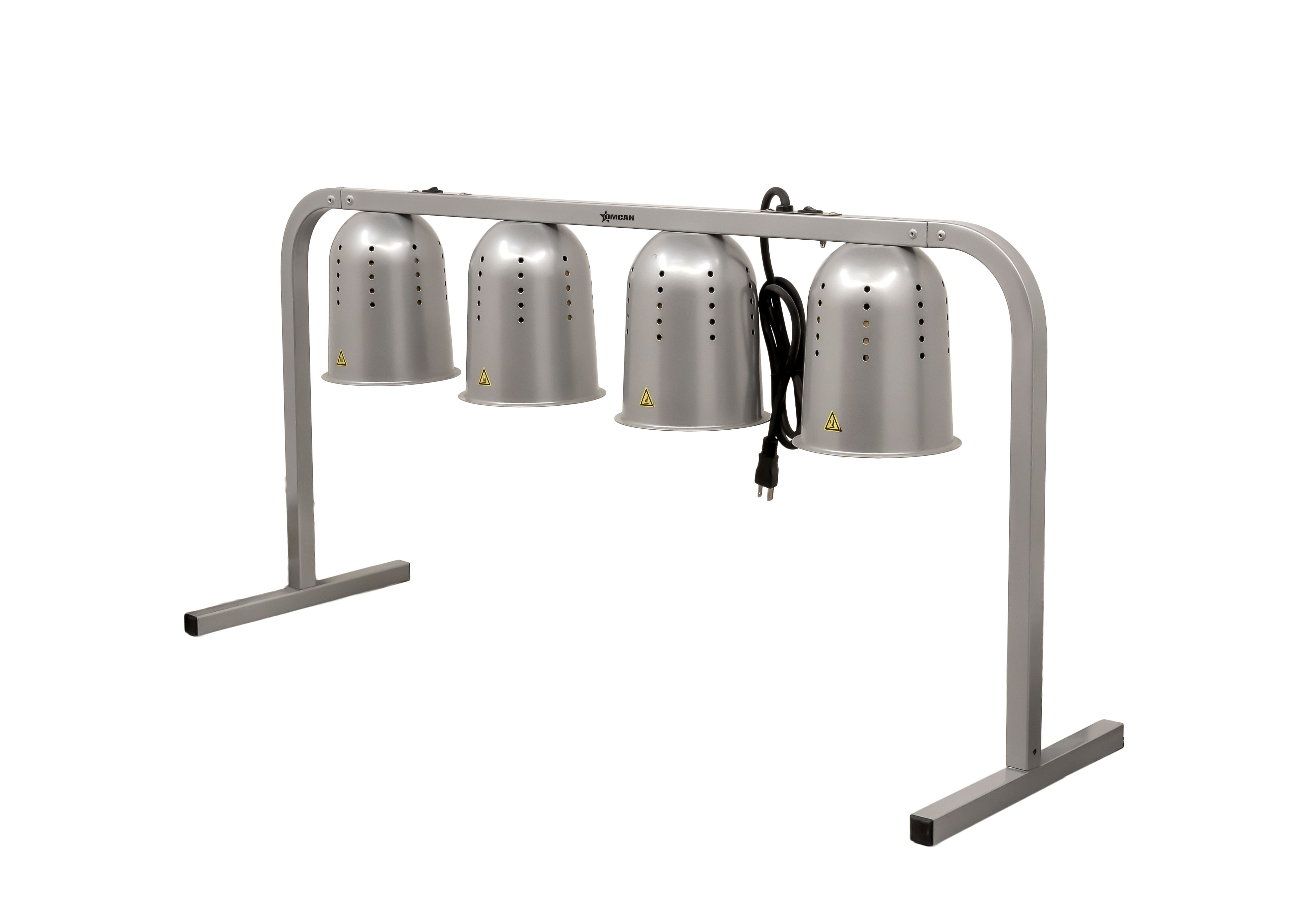 4-Bulb Commercial Portable Heat Lamp, Silver -  4 x 250W, 110V/60Hz/1Ph