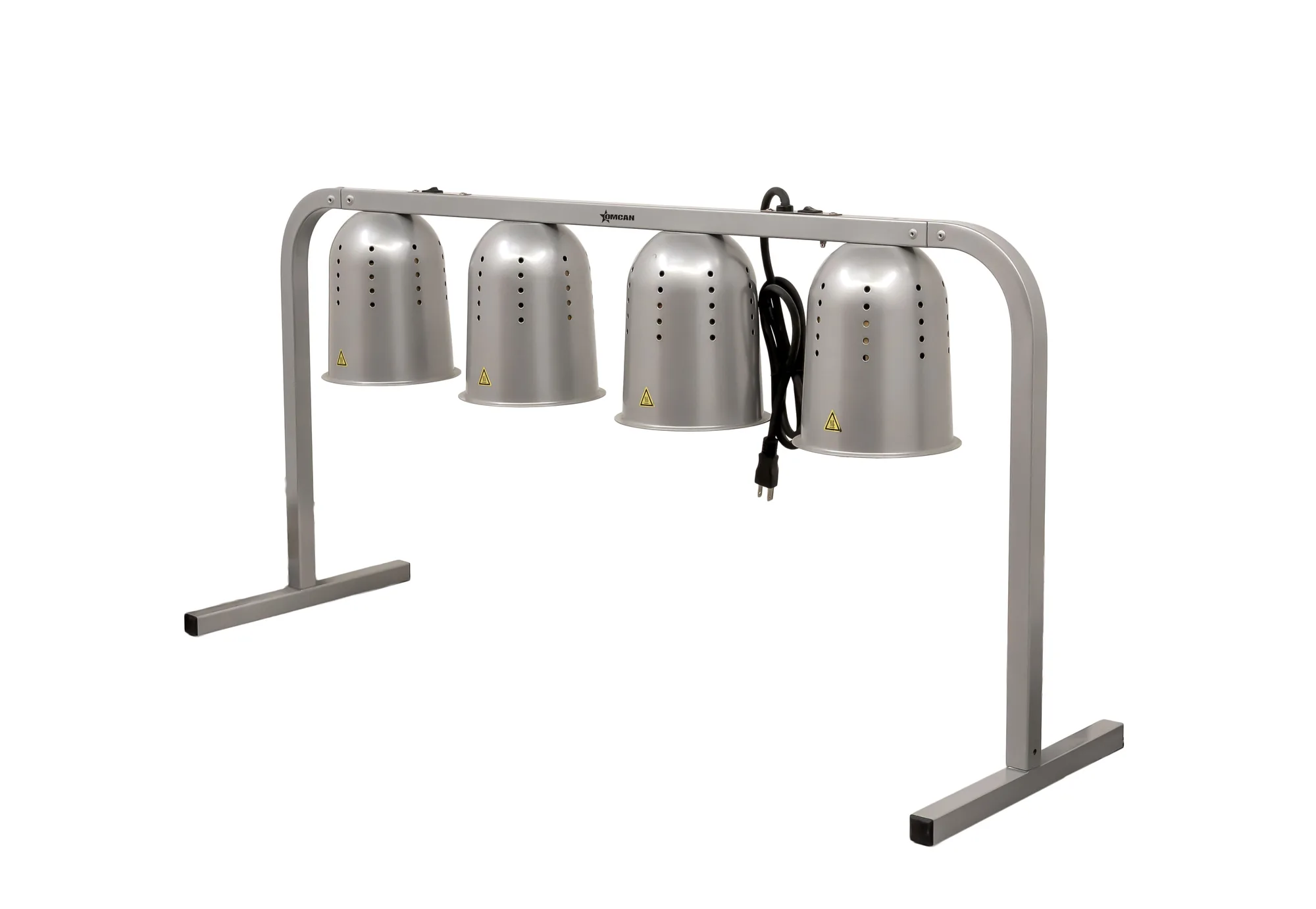 4-Bulb Commercial Portable Heat Lamp, Silver -  4 x 250W, 110V/60Hz/1Ph
