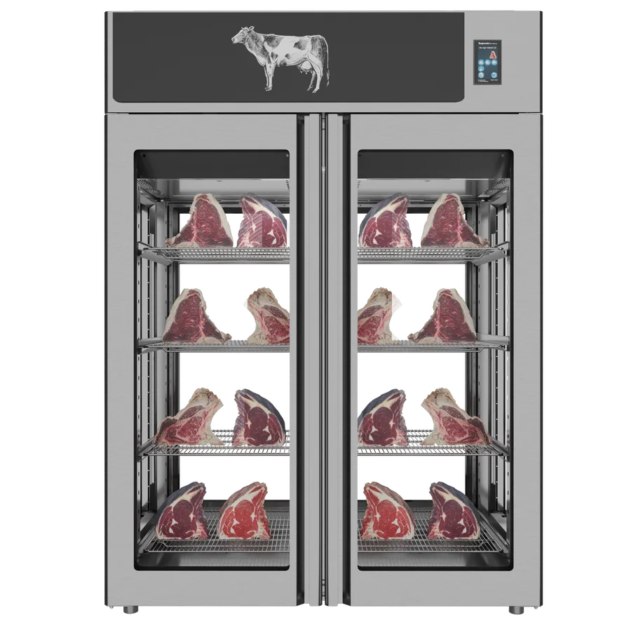 Stagionello® Dry Age 3.0 1400 Liter, 450 Kg Dry Aging Cabinet with Humidity Management, 4-Glass View – 220-240V, 1Ph, 548W