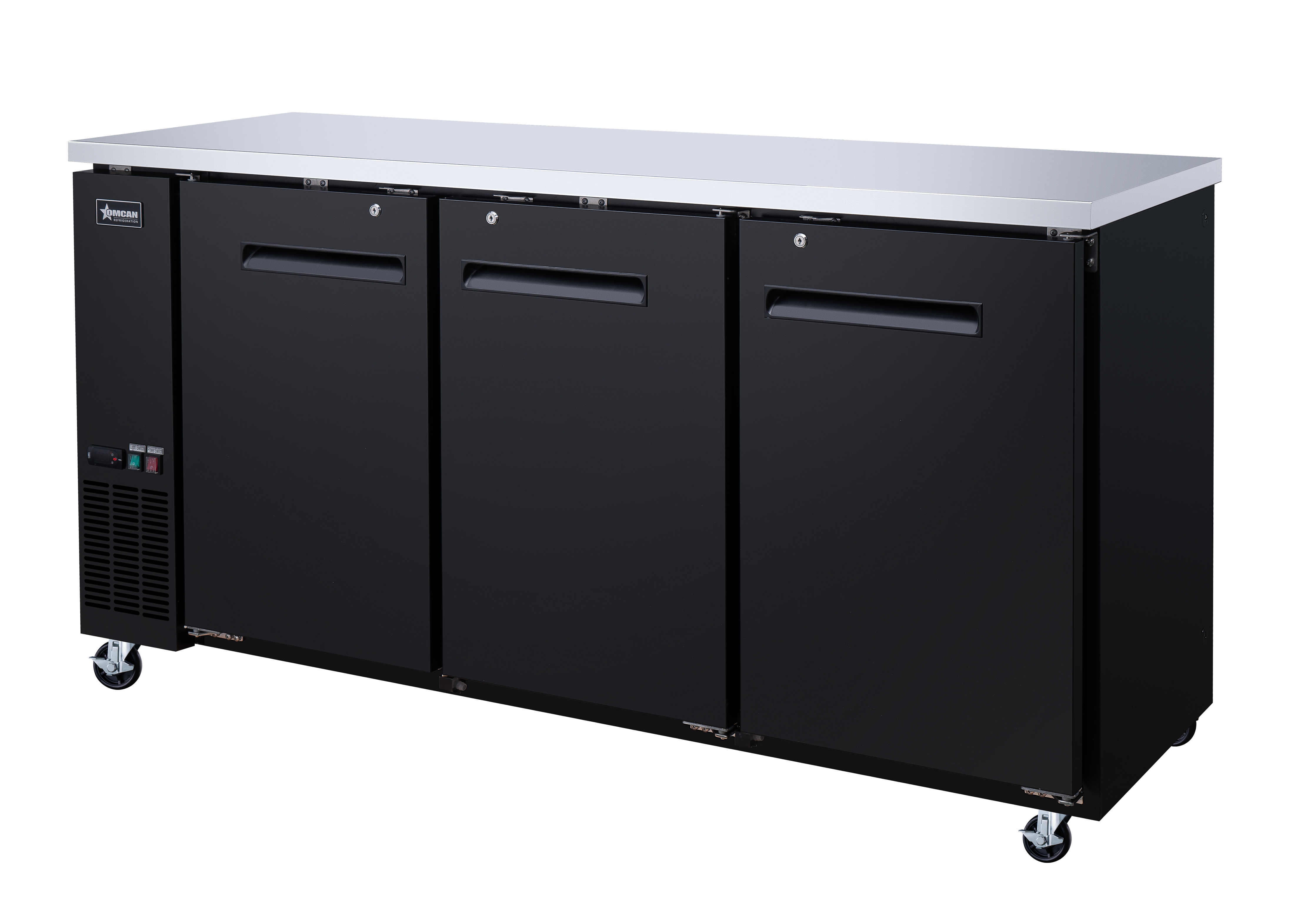 73" Solid 3-Door Bottle Cooler, 19.6 cu.ft. (556 L)