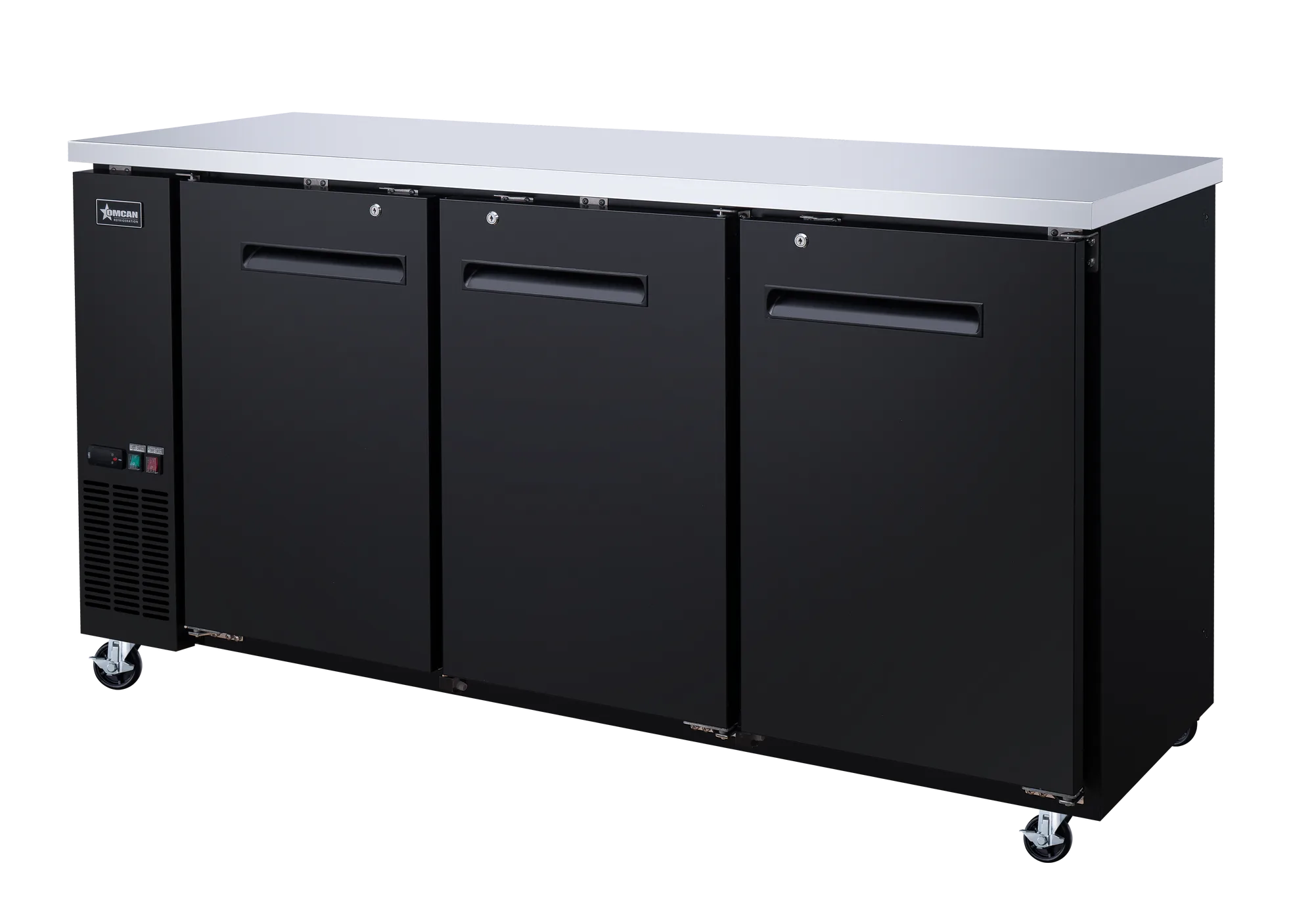 73" Solid 3-Door Bottle Cooler, 19.6 cu.ft. (556 L)