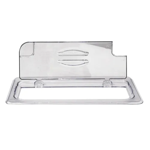GN 1/3 Third Size Polycarbonate Clear Flip Lid with Notch