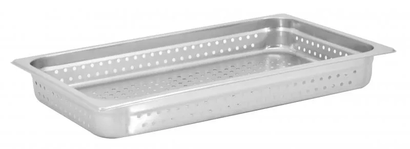 GN 1/1 Full-Size, 25-gauge Stainless Steel Perforated Steam Table Pan – 2.5″ Deep