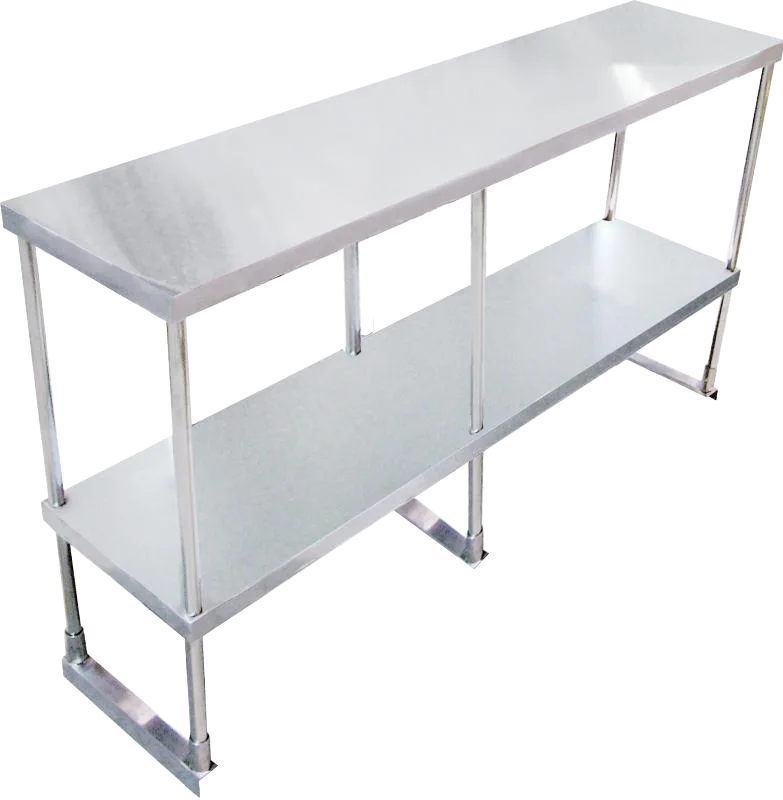 72" Stainless Steel Double Deck Overshelf