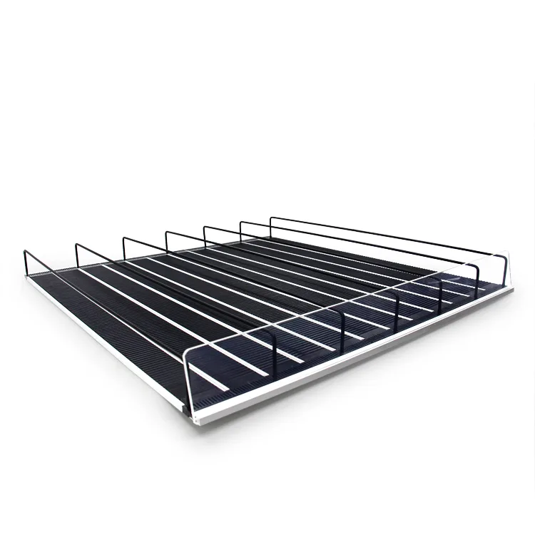 Adjustable Gravity Feed Roller Shelf for Display Refrigerators - 17 3/4" x 17 1/2"