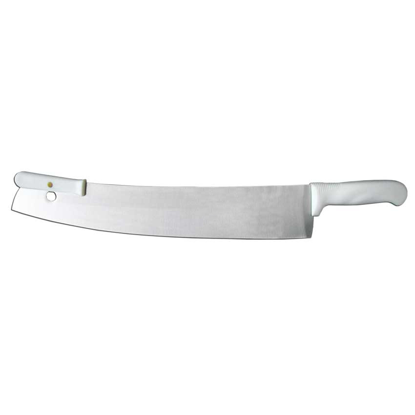 16" Pizza Knife with White Double Handle