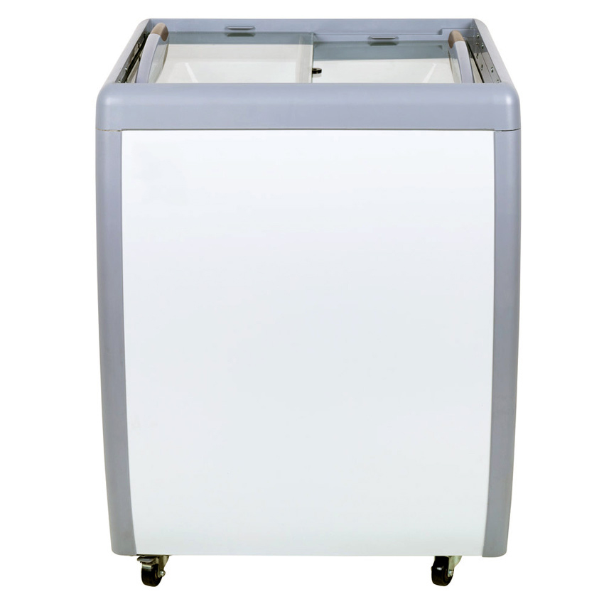 26" Ice Cream Display Chest Freezer with Flat Glass Top
