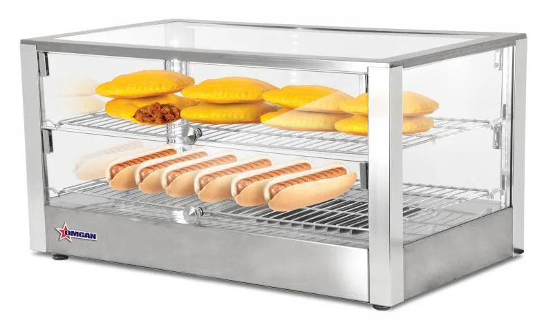 28" Countertop Display Warmer, 2 Shelves, Square Glass Front, Self/Full-Service, 2.82 cu.ft. (80 L) Capacity