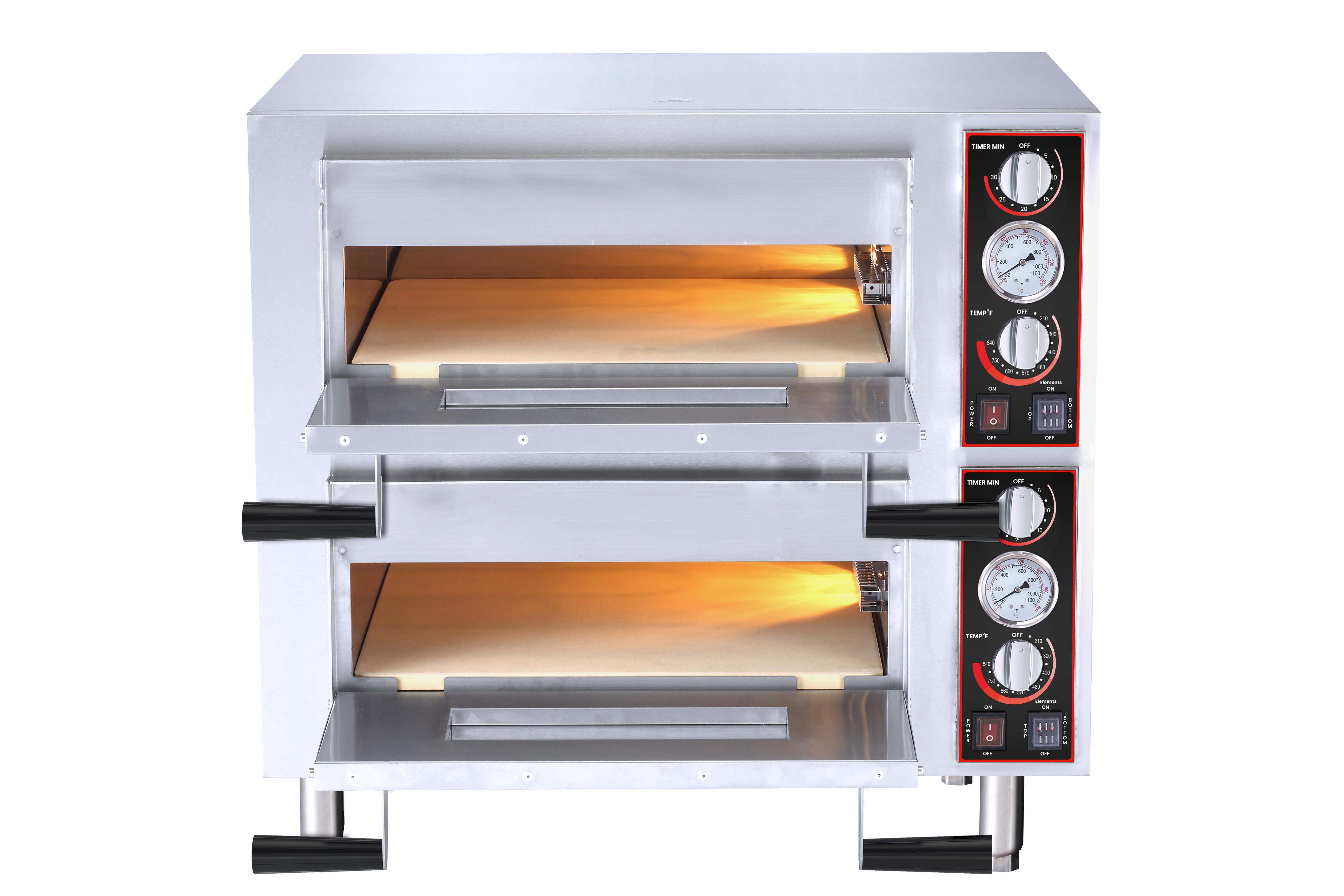 28" Countertop Double Chamber Pizza Oven with 18" Chamber