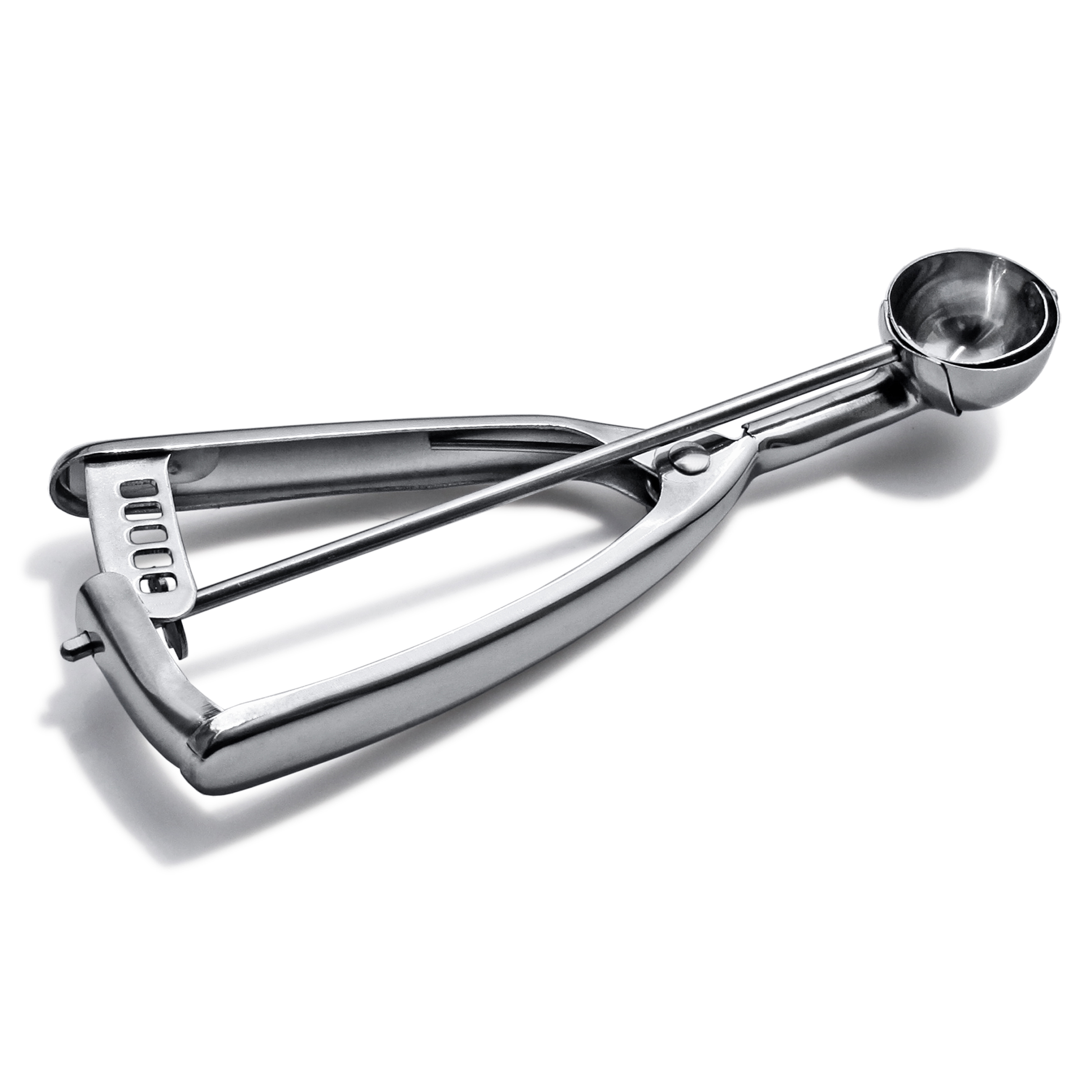 #100 Stainless Steel Squeeze Handle Ice Cream Scoop Disher – 3/8 oz