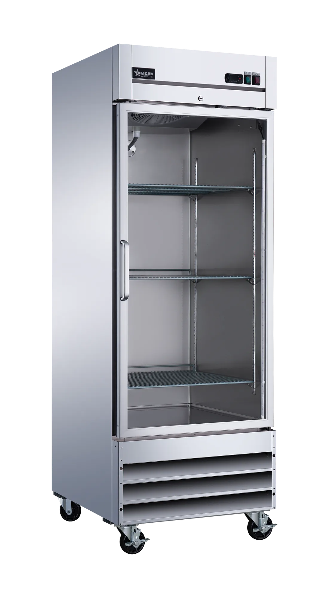 29″ One (1) Glass Door Reach-In Refrigerator, 23 cu.ft. (651 Liter), Stainless Steel
