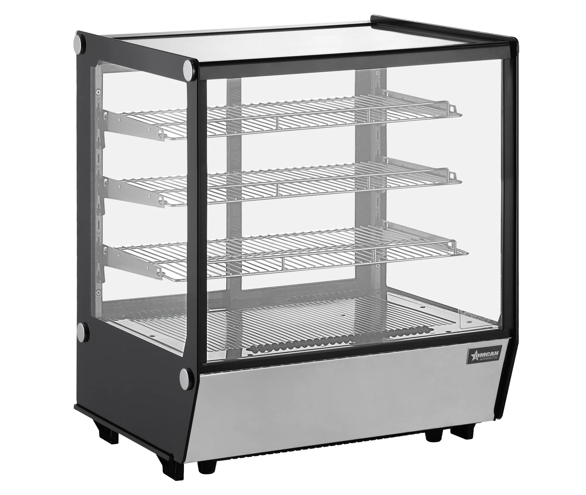 28″ Three (3) Shelf Countertop Square Glass Refrigerated Display, 5 cu.ft. (145 L)