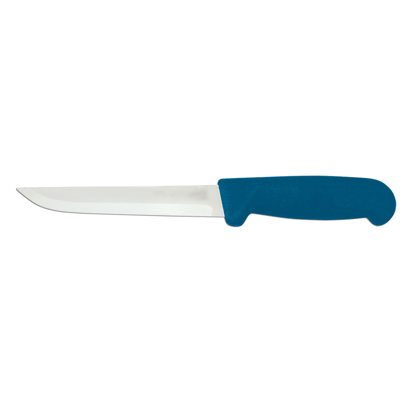 6" Straight Blade Boning Knife with Blue Polypropylene Handle