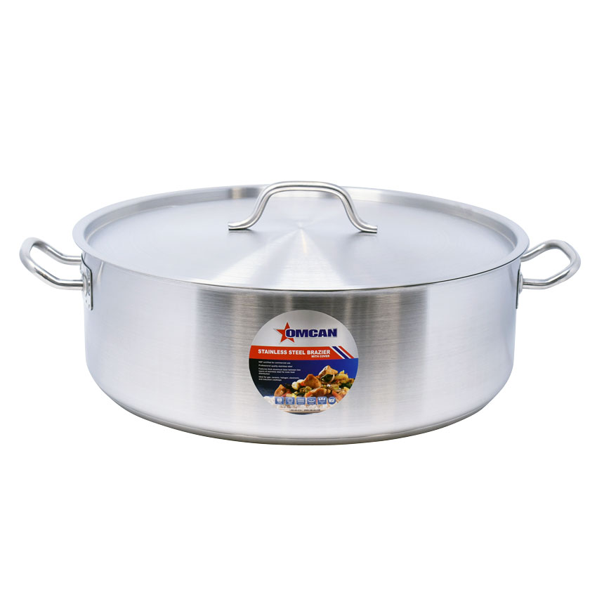 25 QT Stainless Steel Brazier with Lid