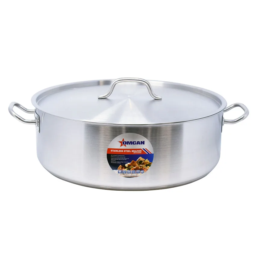 25 qt Stainless Steel Brazier with Lid