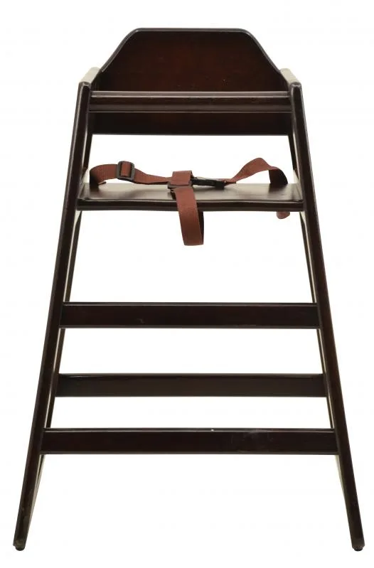 Commercial Mahogany Wooden High Chair