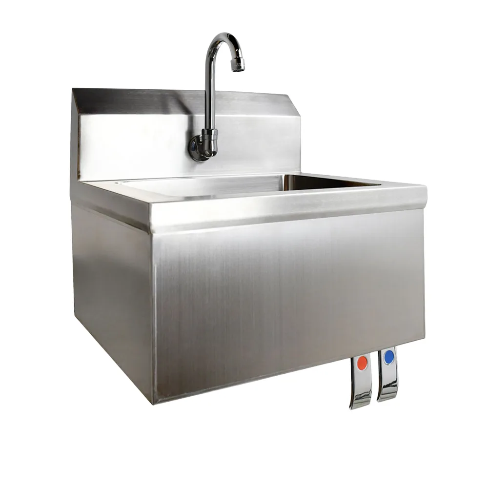 Fabricated Hand Sink with Knee Valve Assembly