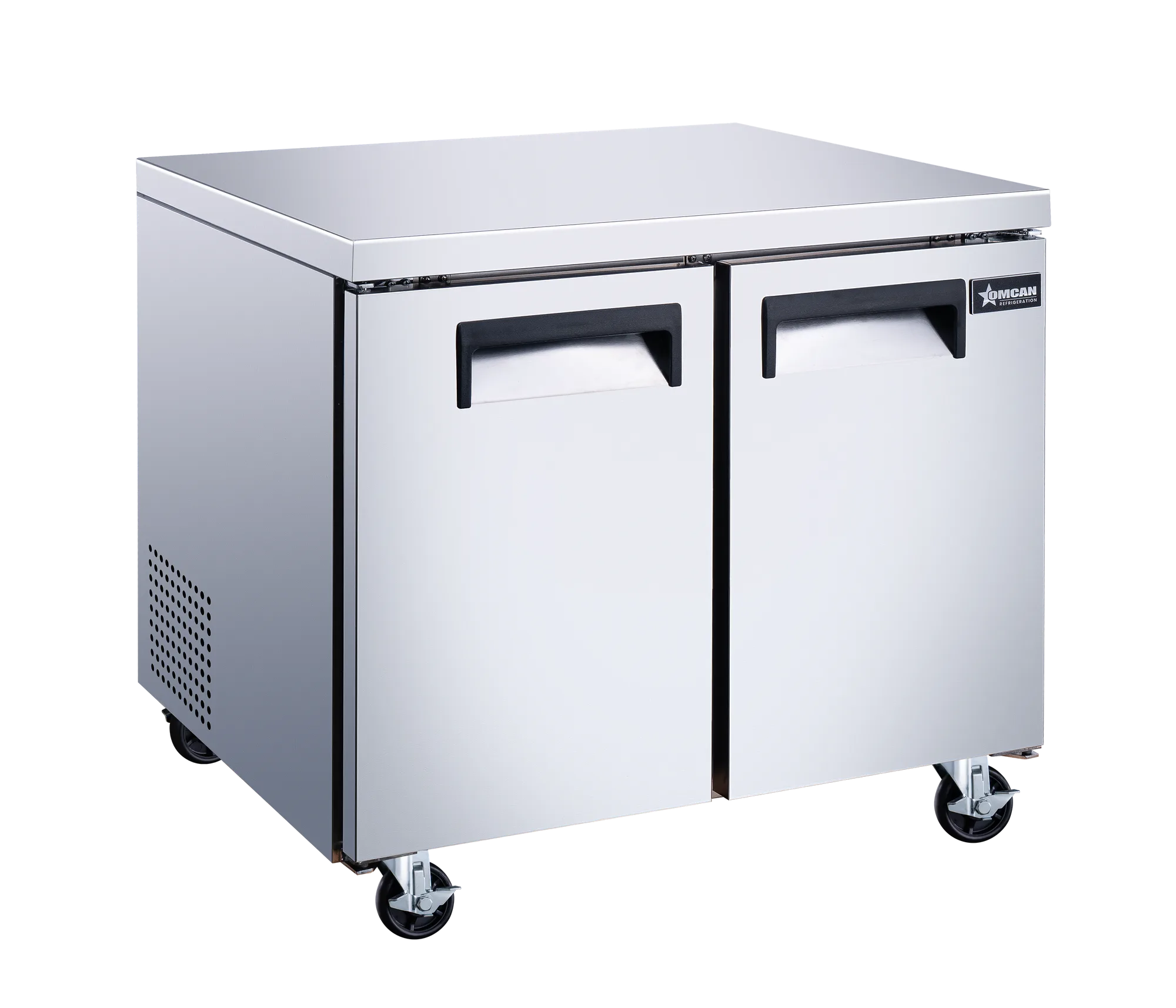 36″ Two (2) Door Undercounter Refrigerator, 8.7 cu. ft (246 L), Stainless Steel