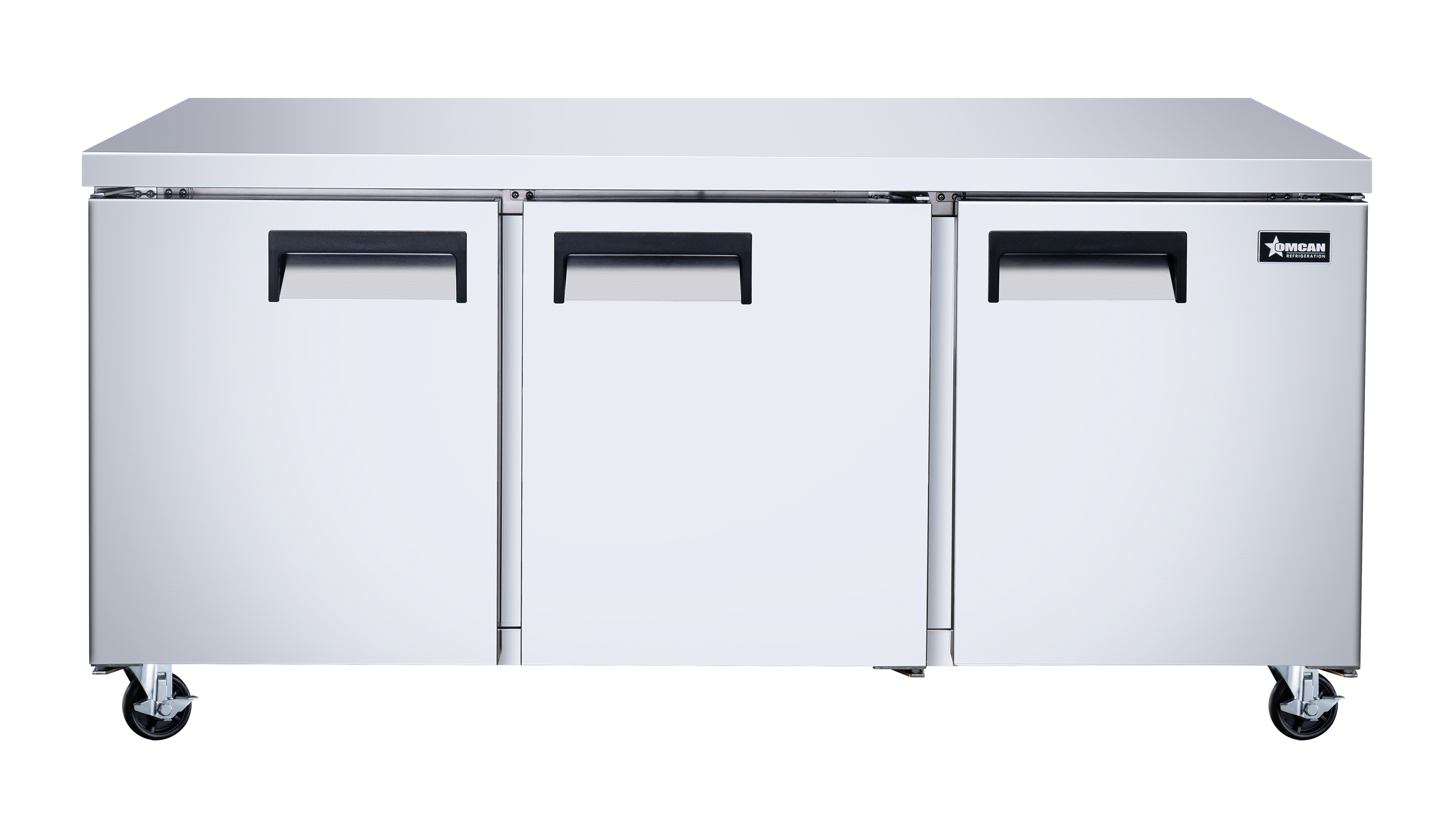 72″ Three (3) Door Undercounter Refrigerator, 15.5 cu.ft. (440 L), Stainless Steel