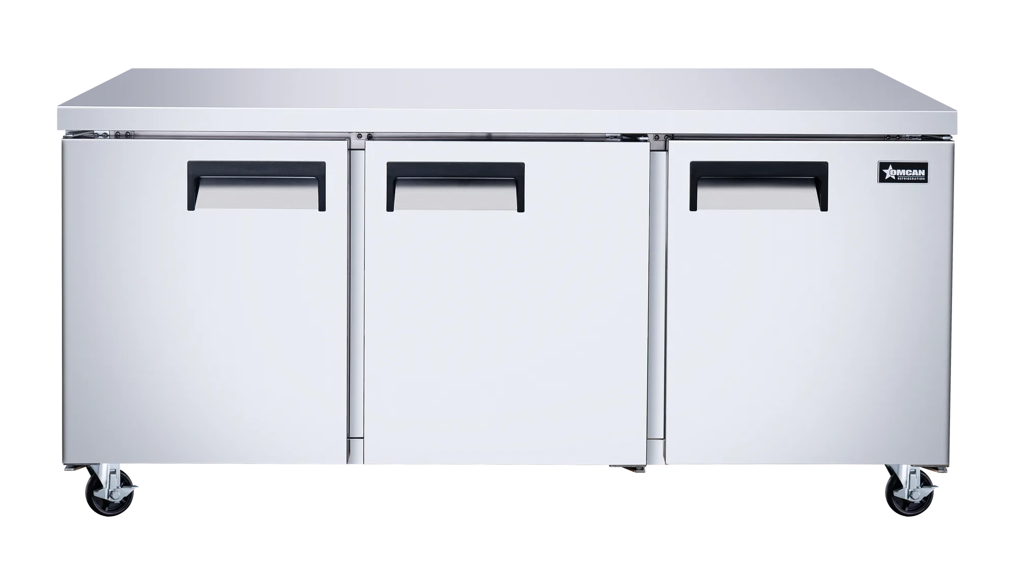 72″ Three (3) Door Undercounter Refrigerator, 15.5 cu.ft. (440 L), Stainless Steel