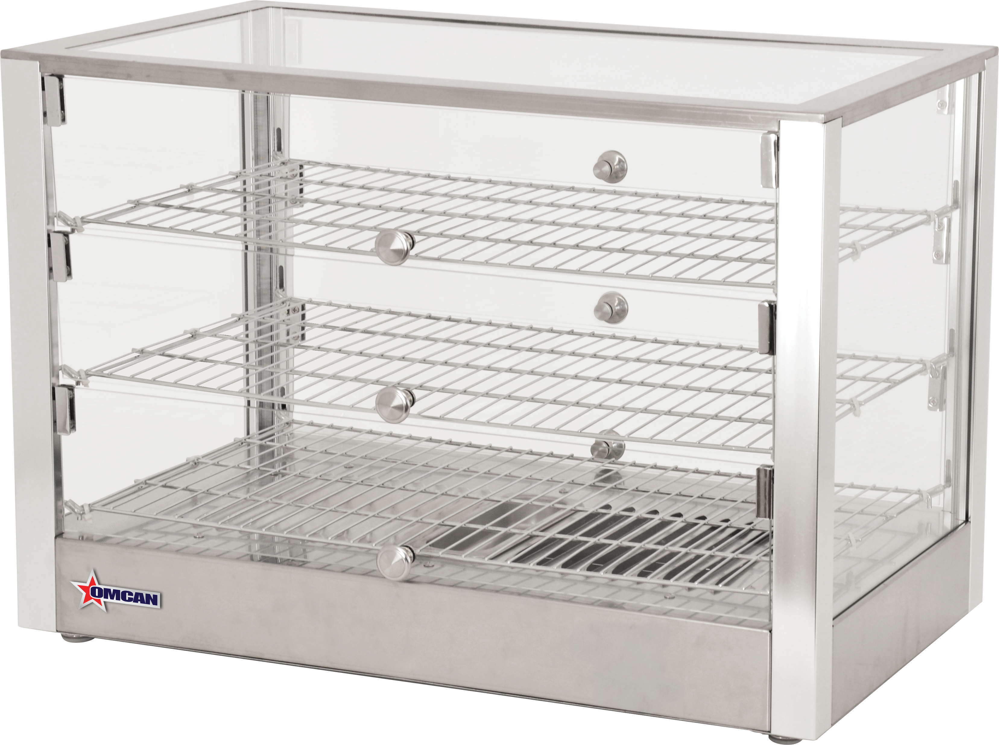 28" Countertop Display Warmer, 3 Shelves, Square Glass Front, Self/Full-Service, 4 cu.ft. (115 L) Capacity