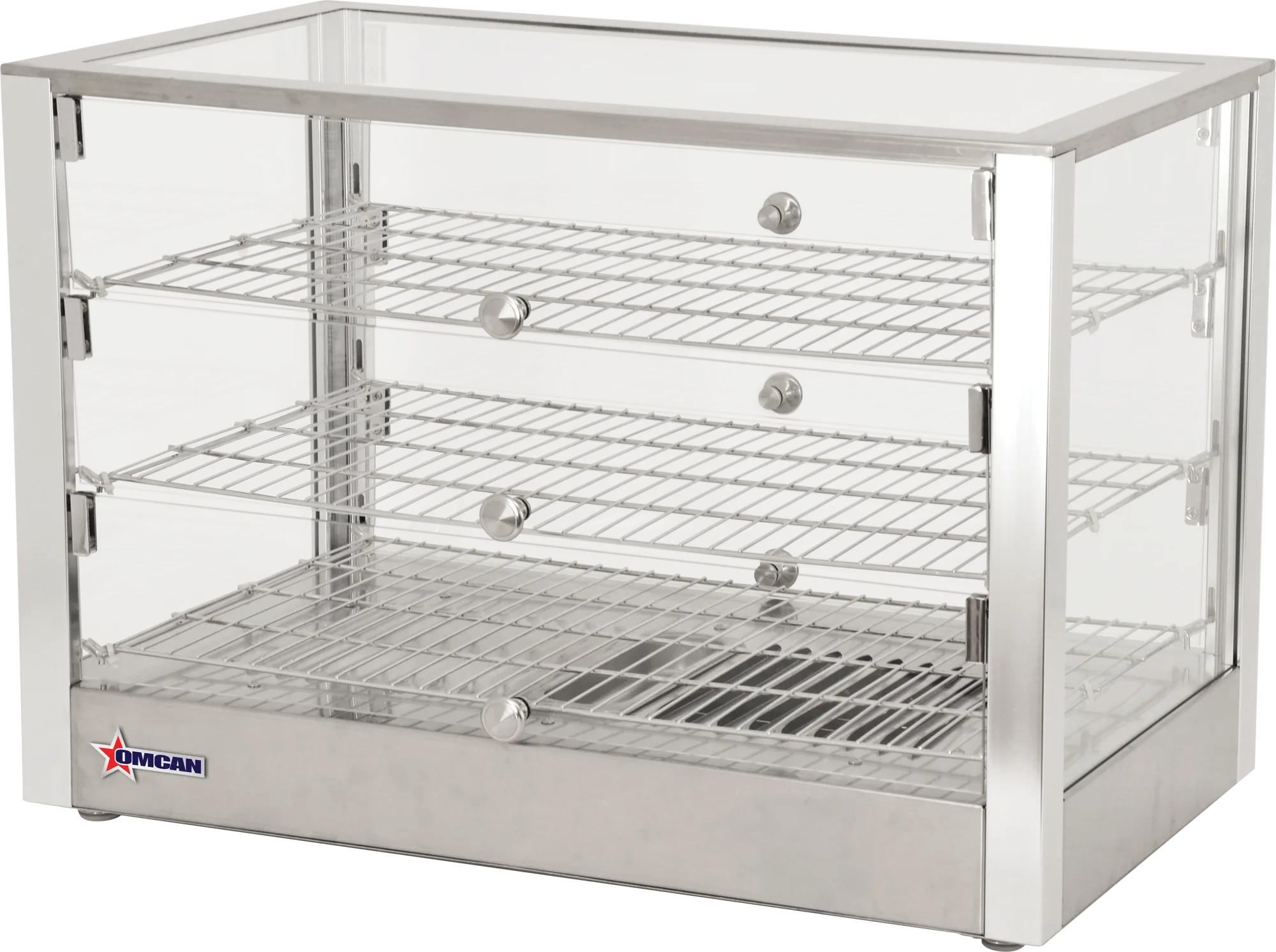 28" Countertop Display Warmer, 3 Shelves, Square Glass Front, Self/Full-Service, 4 cu.ft. (115 L) Capacity