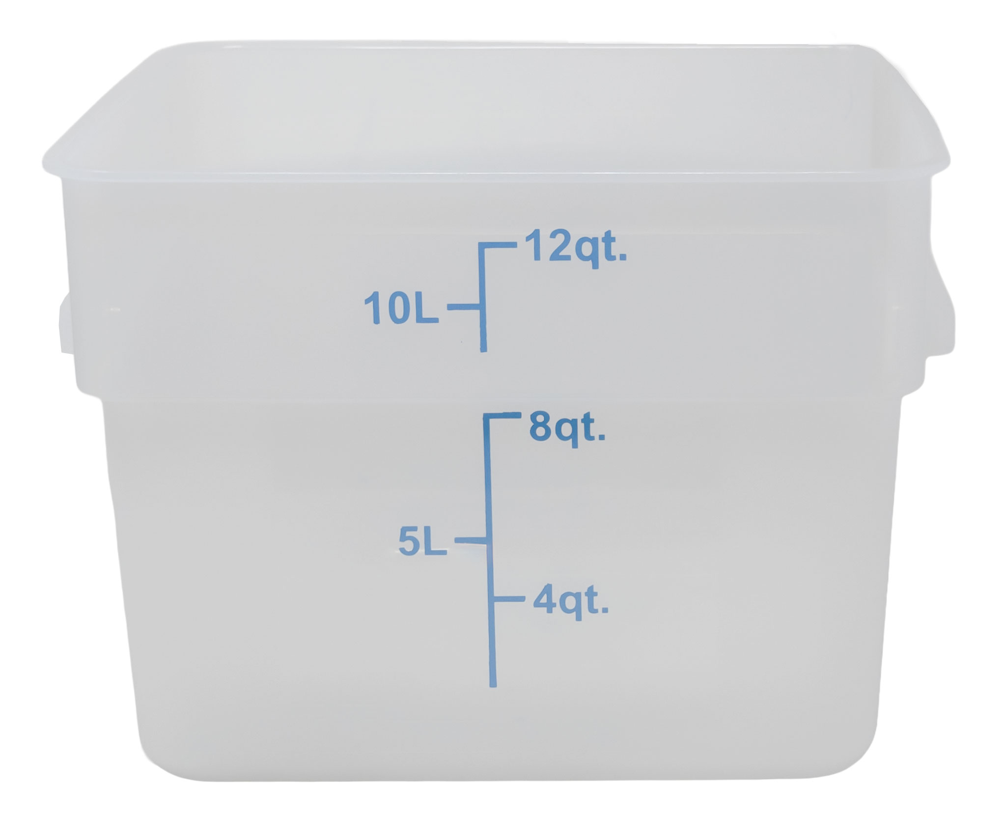 12 qt Polypropylene Translucent Square Food Storage Container