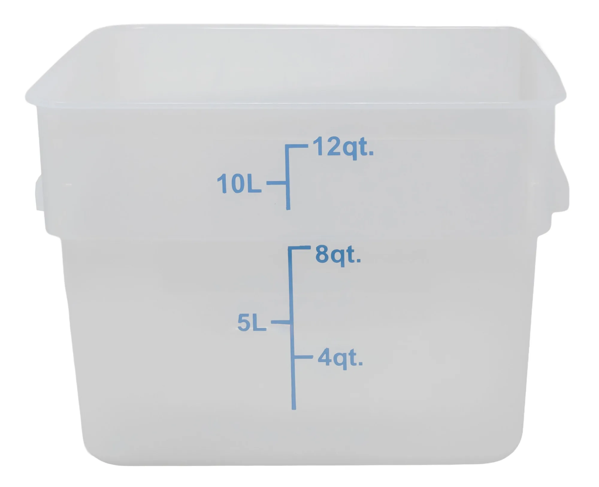 12 qt Polypropylene Translucent Square Food Storage Container