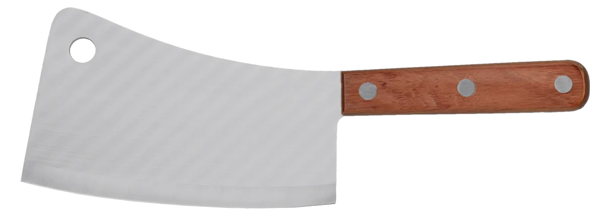 Curved Cleaver with Wood Handle