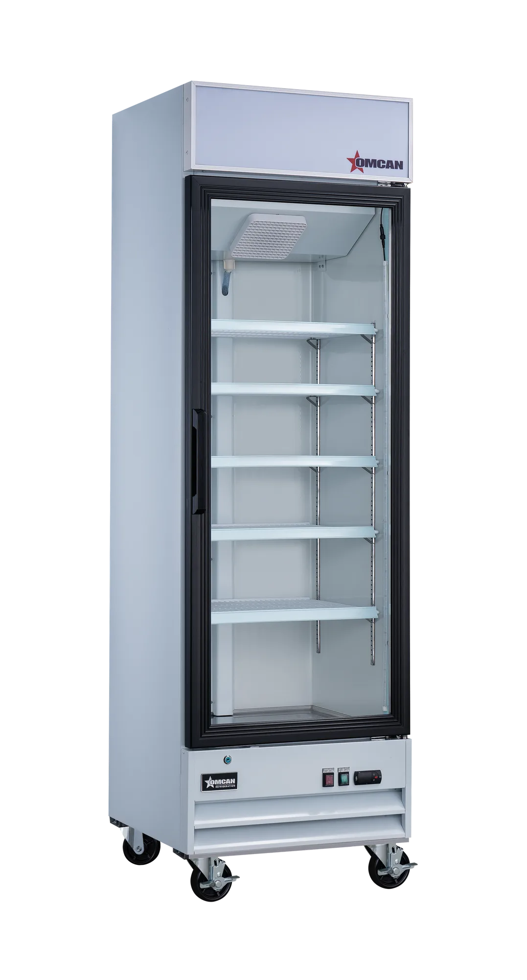 26″ One (1) Glass Door Display Refrigerator with Lightbox, 14 cu.ft. (396 L), White