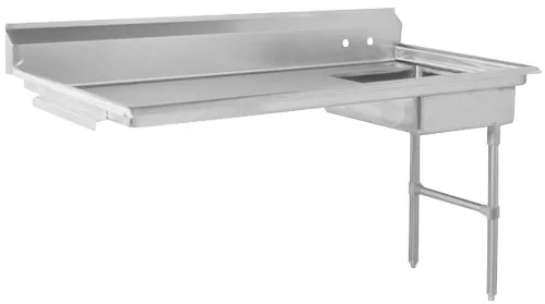60" Right Side Under Counter Dish Table