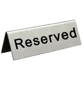 RESERVED SIGN