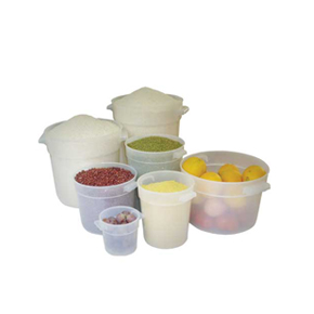 WHITE / TRANSLUCENT ROUND FOOD STORAGE CONTAINERS